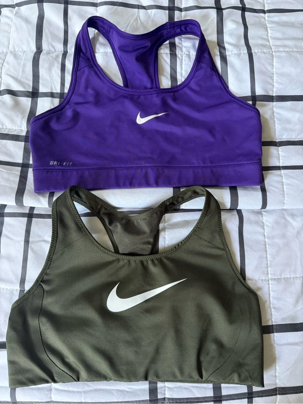 Nike Women’s Dri-FIT Purple & Olive Sports Swim Tops